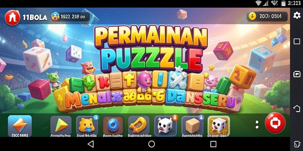 Tampilan gameplay seru dari 11BOLA dengan teka-teki yang menantang.