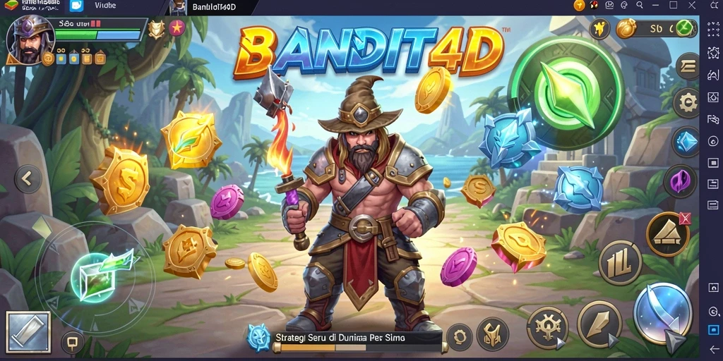 Tampilan utama gameplay SLG BANDIT4D yang memikat.