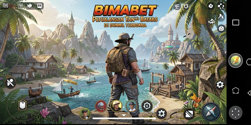 Screenshot gameplay <strong>BIMABET</strong> menampilkan petualangan epik di dunia terbuka.