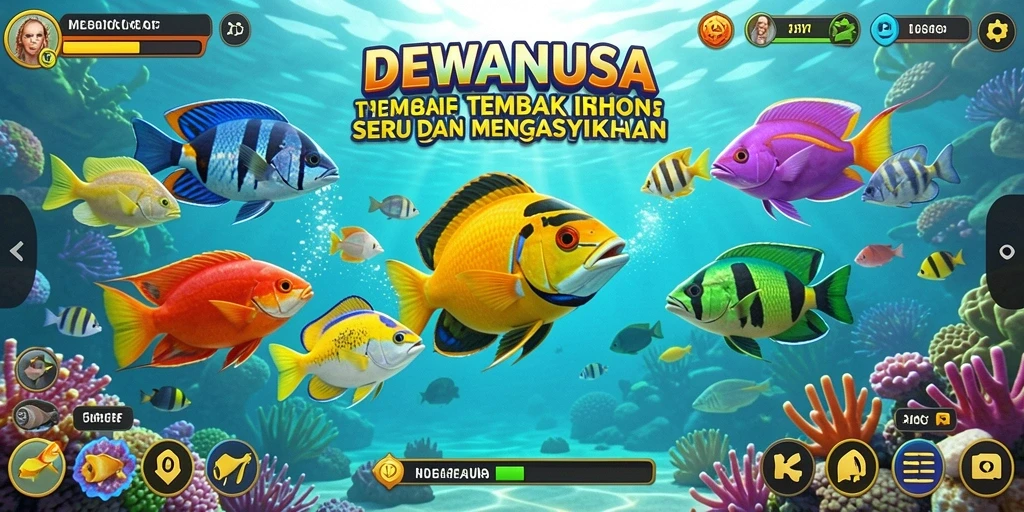Gameplay menegangkan dalam DEWANUSA saat berburu ikan.