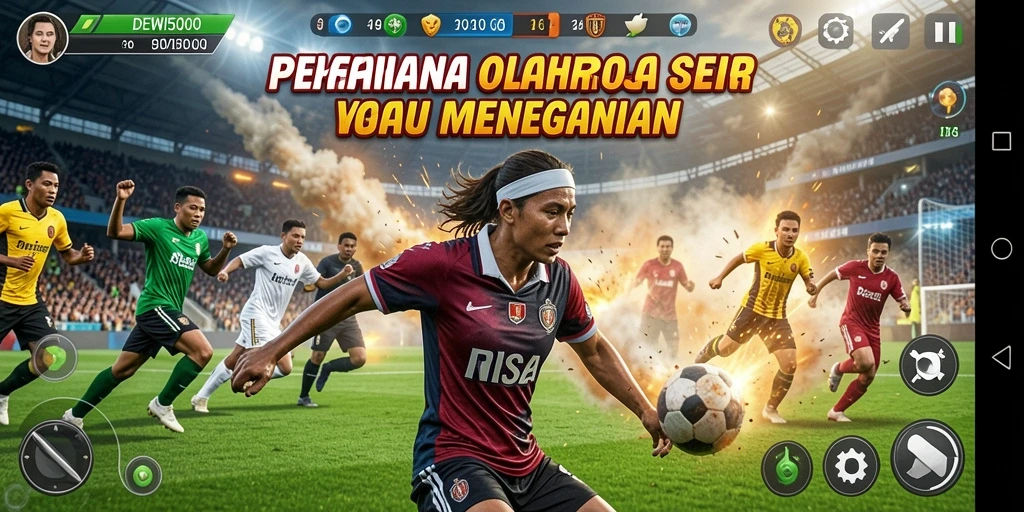 Screenshot DEWI5000 menampilkan aksi olahraga yang seru.