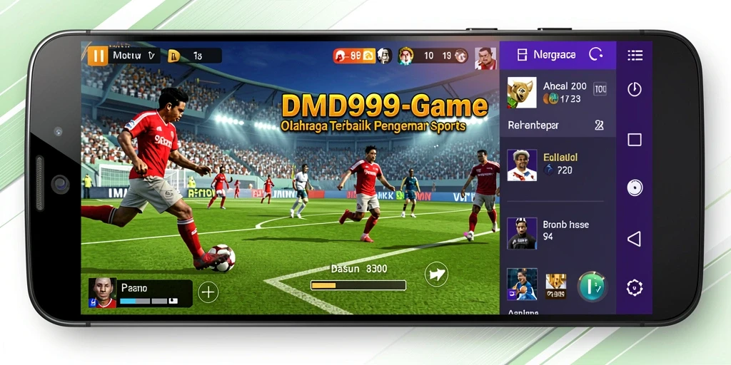 Screenshot gameplay DMD999 menampilkan aksi olahraga yang mendebarkan.