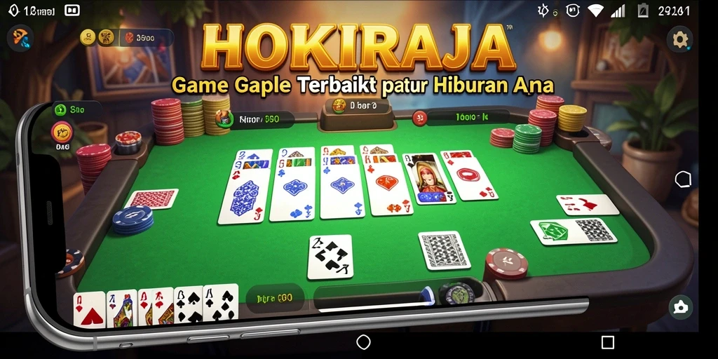 Screenshot utama HOKIRAJA menampilkan gameplay seru Gaple.