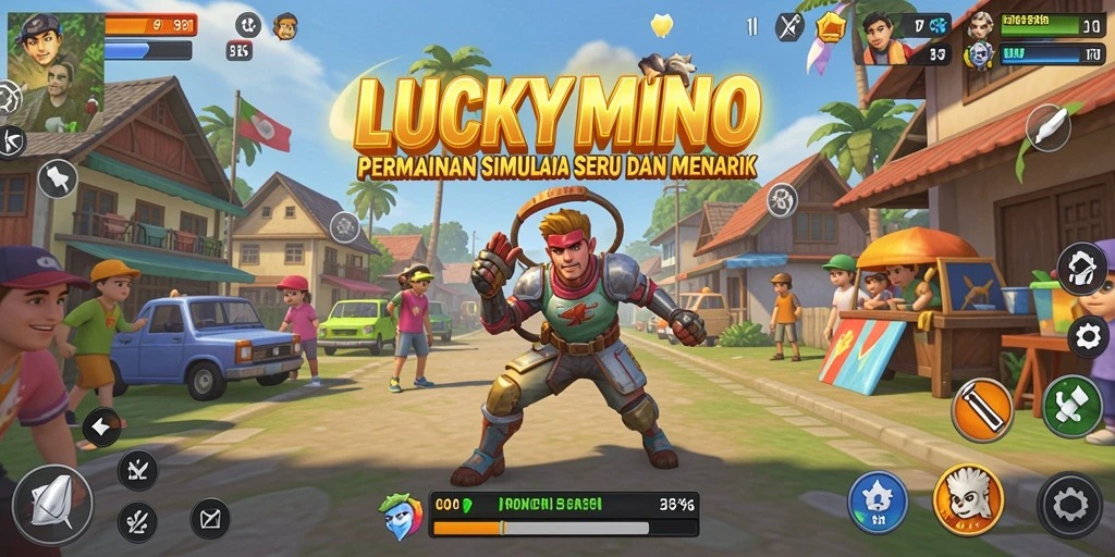Tangkapan layar dari gameplay menarik di LUCKYMINO.