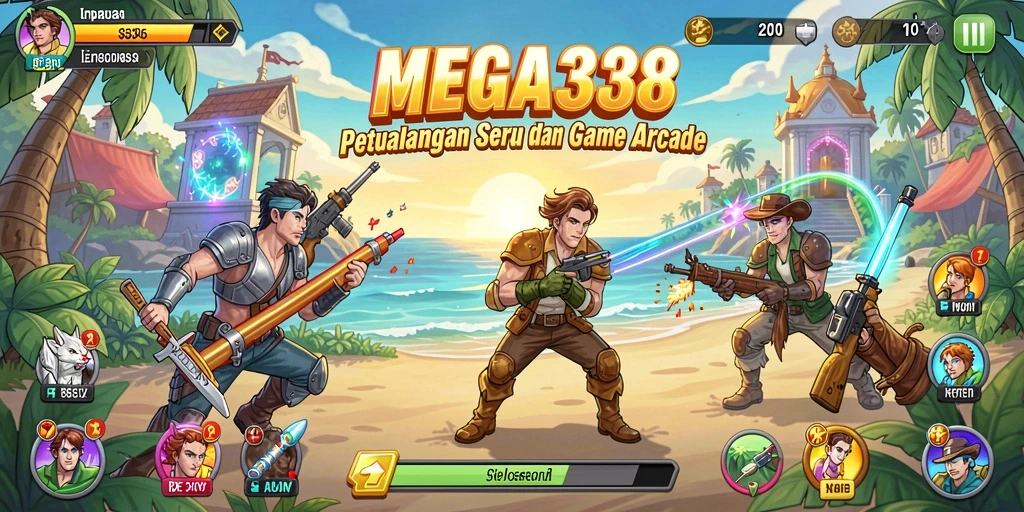 Tampilan gameplay seru dari MEGA338 dengan tantangan menarik.