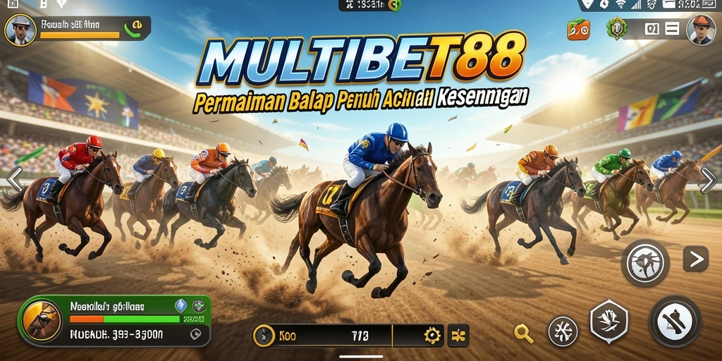 Tampilan gameplay MULTIBET88 yang seru dan dinamis dalam balapan.