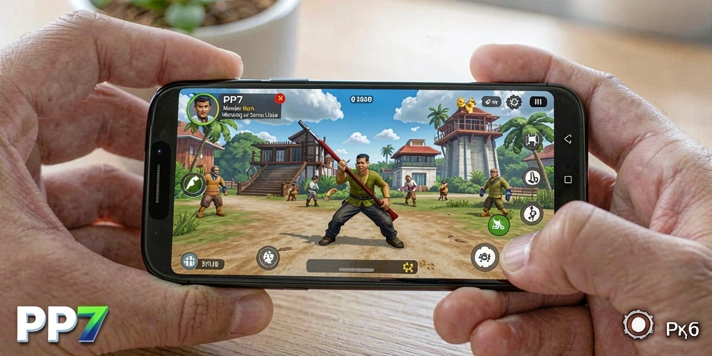 Screenshot utama PP7 menampilkan gameplay yang mendebarkan dalam simulasi.