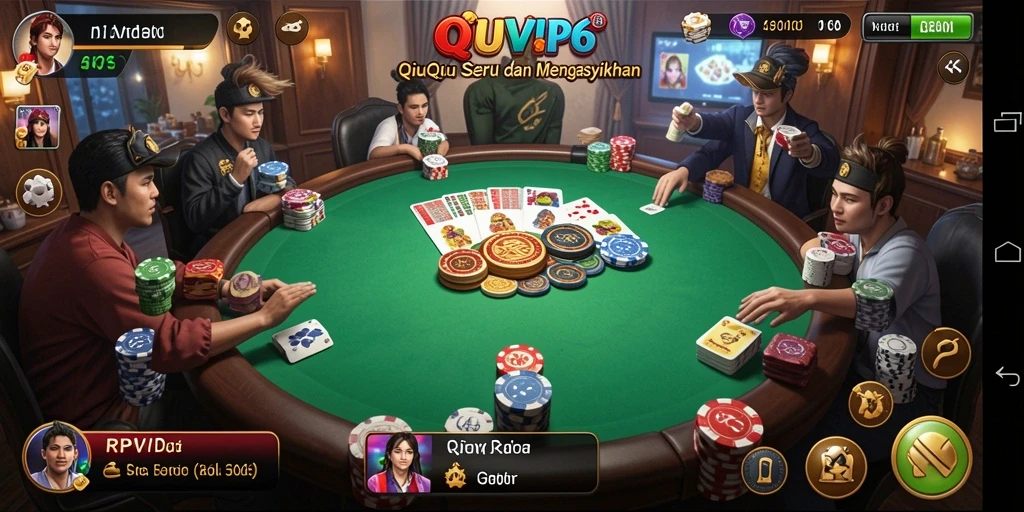 Tampilan gameplay QiuQiu yang seru dan menantang.