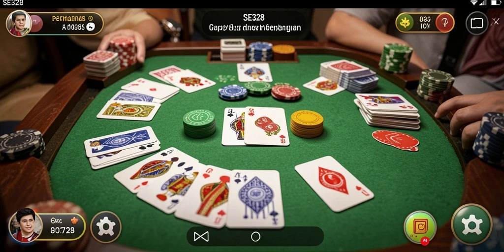 Tampilan gameplay SE328 yang menarik dan kompetitif dalam permainan Gaple.