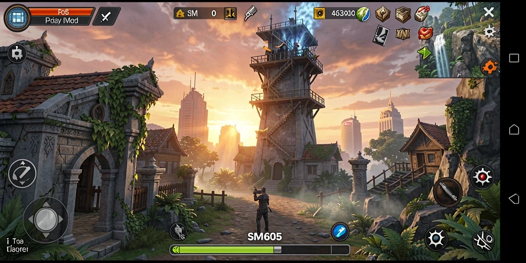 Gameplay menara pertahanan yang mendebarkan dan menantang.