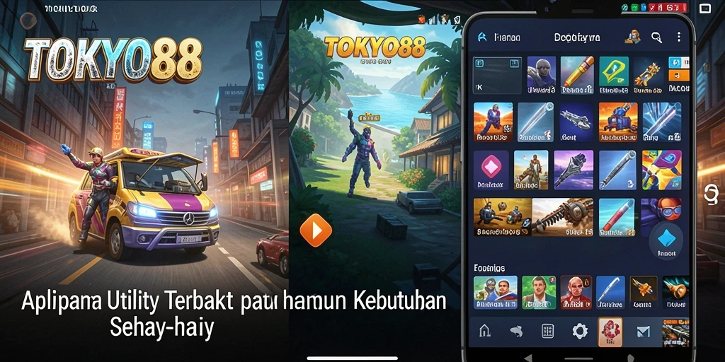 Tampilan antarmuka aplikasi TOKYO88 yang sederhana dan fungsional.