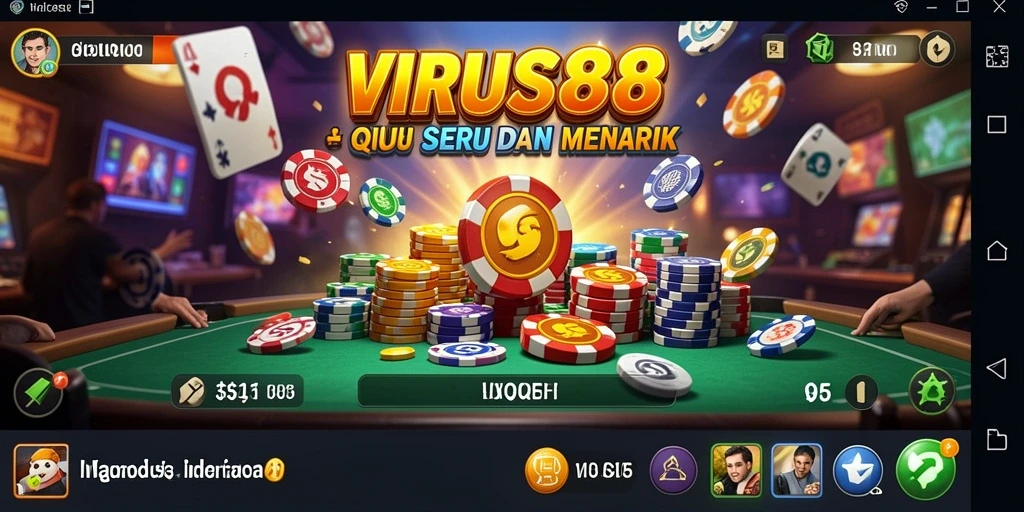 Tampilan menarik dari gameplay QiuQiu di VIRUS88.