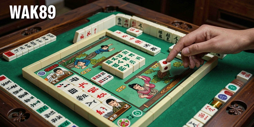 Screenshot WAK89 menampilkan gameplay Mahjong yang menarik dan penuh warna.